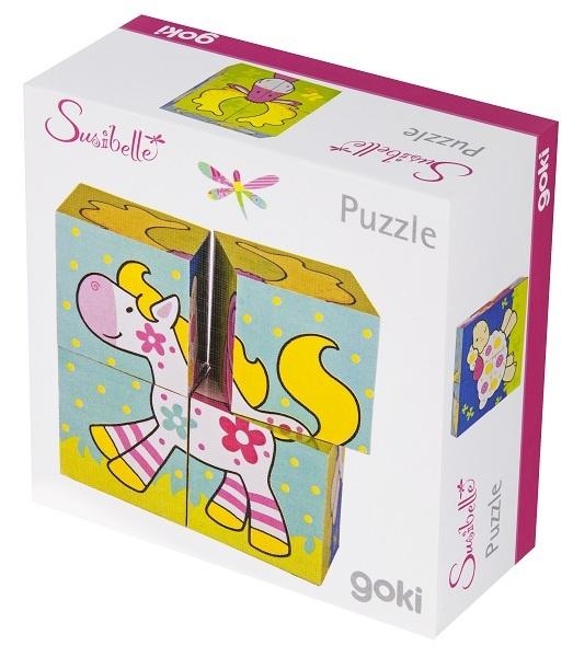 Кубики дерев'яні Goki Мої друзі Susibelle (57511) - Pampik - 9