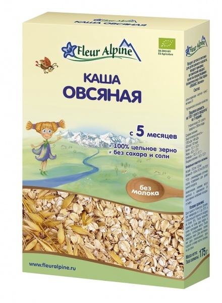 Каша безмолочна Fleur Alpine Органік Вівсяна, 175 г - Pampik - 2