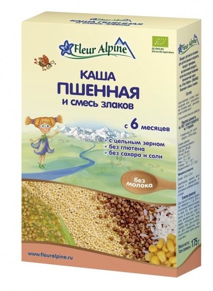 Каша безмолочна Fleur Alpine Органік Пшоняна і суміш злаків, 175 г - Pampik - 2
