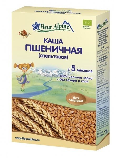 Каша безмолочна Fleur Alpine Органік Пшенична (спельтова), 175 г - Pampik - 2