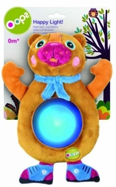 Мягкая игрушка Oops Медвежонок Шоколад с подсветкой, 27 см (18001.00) - Pampik