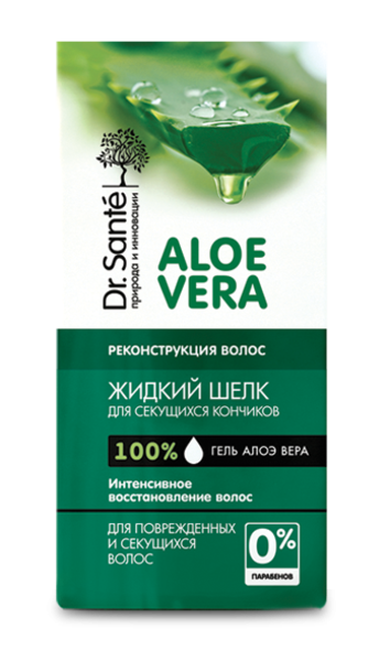 Засіб для посічених кінчиків волосся Dr. Sante Aloe Vera Рідкий шовк, 30 мл - Pampik
