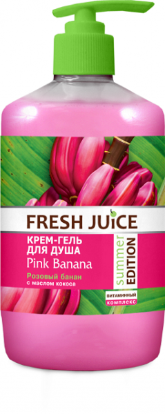 Гель для душа Fresh Juice Розовый банан, 750 мл - Pampik