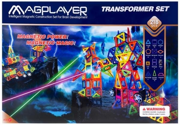 Магнитный конструктор Magplayer, 218 элементов (MPA-218) - Pampik - 5