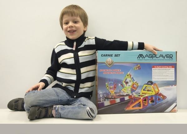 Магнітний конструктор Magplayer, 98 елементів (MPA-98) - Pampik - 4