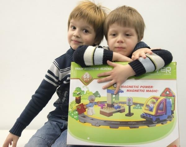 Магнітний конструктор Magplayer, 68 елементів (MPK-68) - Pampik - 5