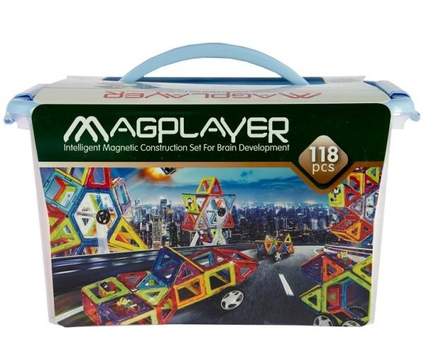 Магнітний конструктор Magplayer, 118 елементів (MPT-118) - Pampik - 4