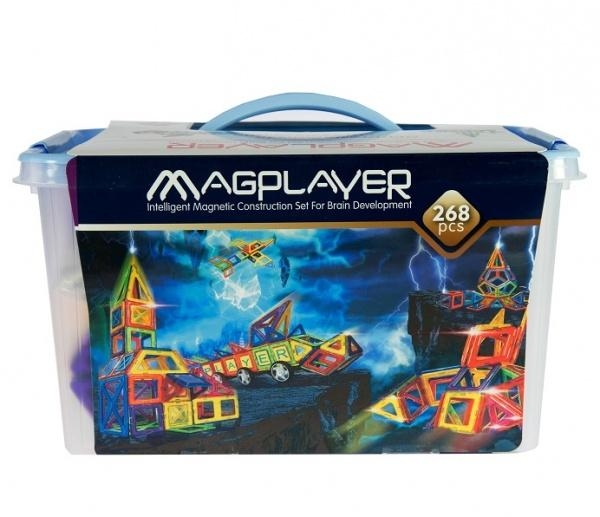 Магнітний конструктор Magplayer, 268 елементів (MPT-268) - Pampik - 4