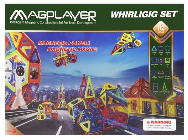 Магнітний конструктор Magplayer, 112 елементів (MPB-112) - Pampik - 5