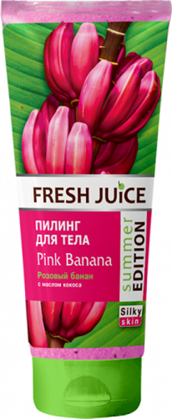 Пилинг для тела Fresh Juice Розовый банан, 200 мл - Pampik