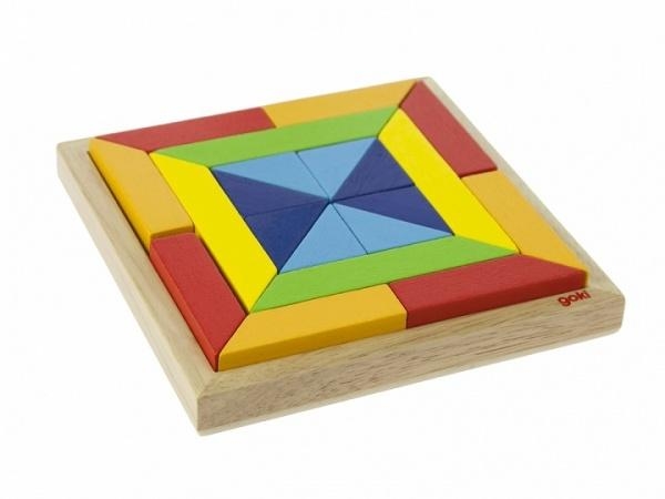 Пазл дерев'яний Goki Світ форм Квадрат (57572-3) - Pampik - 2