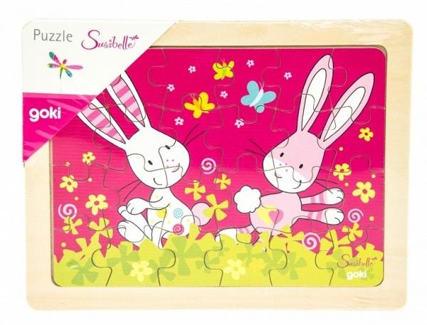 Пазл дерев'яний Goki Кролики Susibelle, 24 елемента (57506-5) - Pampik - 3
