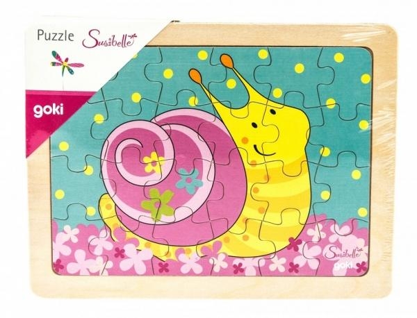 Пазл дерев'яний Goki Равлик Susibelle, 24 елемента (57506-1) - Pampik - 3