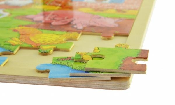 Пазл дерев'яний Goki Життя на фермі, 48 елементів (57745) - Pampik - 2