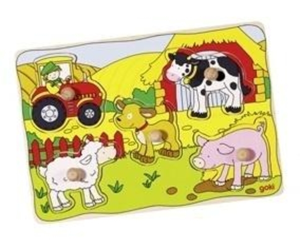 Пазл-вкладыш Goki Ферма (57515G-1) - Pampik