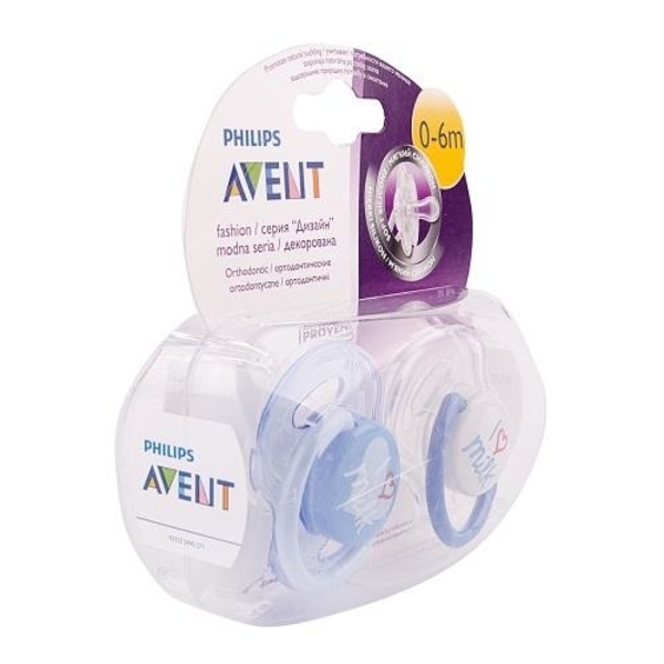 Пустушка Philips Avent I love, 0-6 міс., блакитний, 2 шт. (SCF172/50) - Pampik - 4