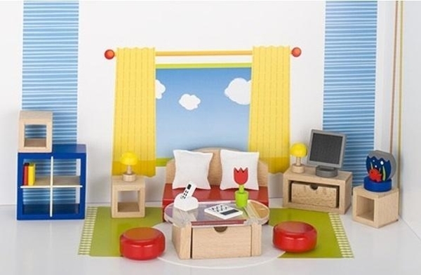 Набор для кукол Goki Мебель для гостиной II, 28 предметов (51749G) - Pampik - 2