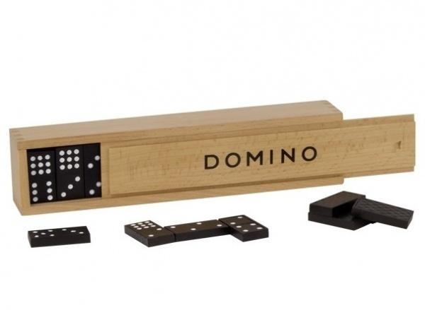 Настільна гра Goki Доміно в дерев'яній коробці, 55 шт. (15336G) - Pampik