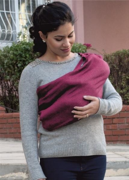 Практичний слінг Sevi bebe, бордовий (564) - Pampik