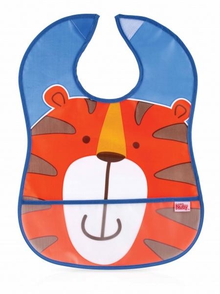 Слинявчик для годування Nuby Тигреня, з кишенею (4278tgr) - Pampik