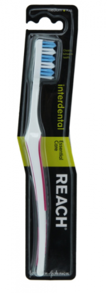 Зубная щетка Reach Interdental средняя, розовый - Pampik