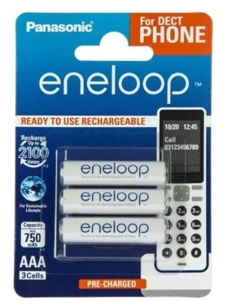 

Аккумулятор Panasonic Eneloop AAA 3BP Ni-Mh Dect Series, 3 шт. (BK-4MCCE/3DE