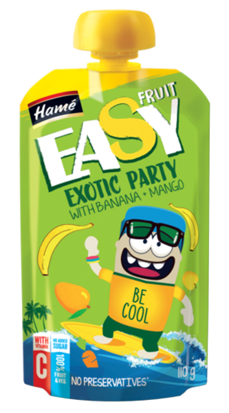 

Пюре Hame EasyFruit Pouch яблоко с бананом и манго, 110 г