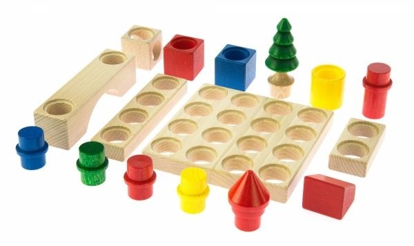 Конструктор деревянный NIC, 44 детали (NIC2101) - Pampik - 4