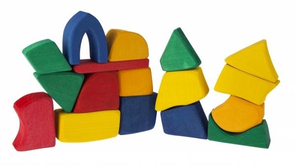 Маленький дерев'яний конструктор NIC, різнокольоровий, 17 деталей (NIC523288) - Pampik - 2