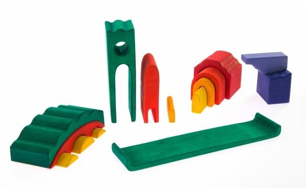 Конструктор дерев'яний NIC Все в замку, зелений (NIC523269) - Pampik - 5