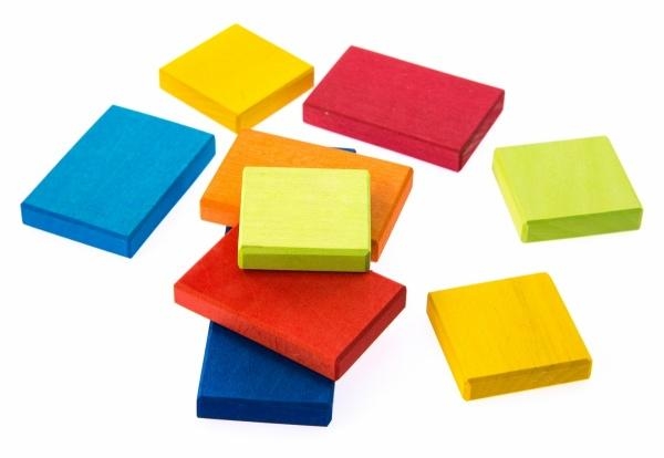 Конструктор дерев'яний NIC Різнобарвні пластини (NIC523346) - Pampik - 5