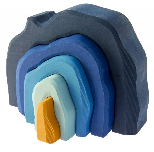 Конструктор дерев'яний NIC Печера, синій (NIC523323) - Pampik - 2