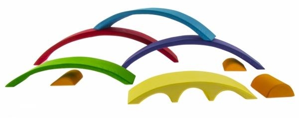 Конструктор дерев'яний NIC Міст, різнокольоровий (NIC523332) - Pampik - 4