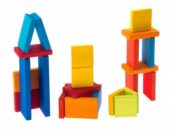 Конструктор дерев'яний NIC Різнобарвні пластини (NIC523346) - Pampik - 4