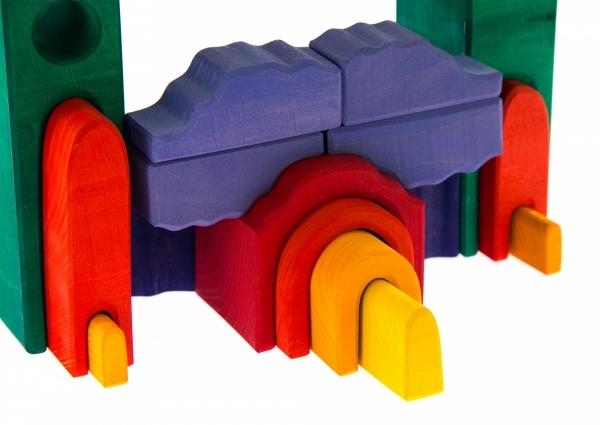 Конструктор дерев'яний NIC Все в замку, зелений (NIC523269) - Pampik - 7