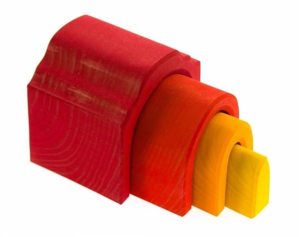 Конструктор дерев'яний NIC Все в замку, зелений (NIC523269) - Pampik - 4