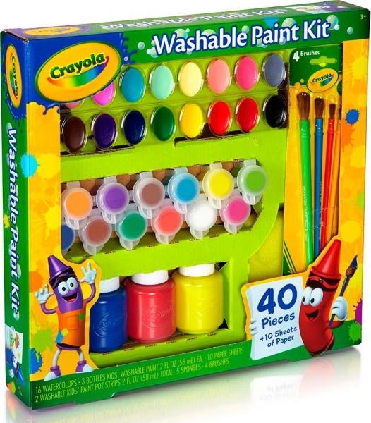 Набір для творчості Crayola з фарбами і пензликами (54-0155) - Pampik