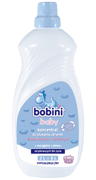 Гипоаллергенный ополаскиватель для детских вещей Bobini Baby, концентрат, 2 л