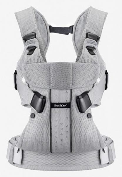 Рюкзак-кенгуру BabyBjorn Baby Carrier One Air Silver Mesh, світло-сірий (93004) - Pampik - 2