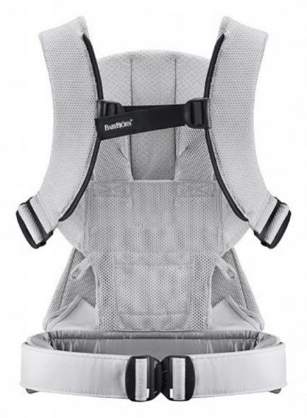 Рюкзак-кенгуру BabyBjorn Baby Carrier One Air Silver Mesh, світло-сірий (93004) - Pampik - 3