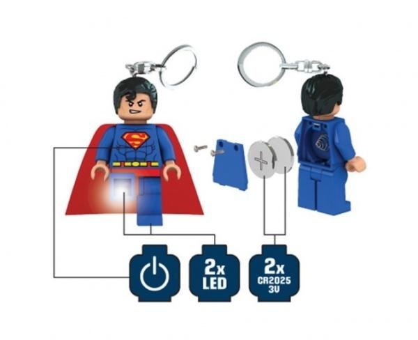 Брелок-ліхтарик IQ Hong Kong Lego DC Super Heroes Супермен (LGL-KE39) - Pampik - 3