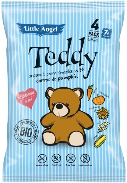 

Снеки кукурузные Mclloyd's Мишка Teddy с тыквой и морковью, 60 г