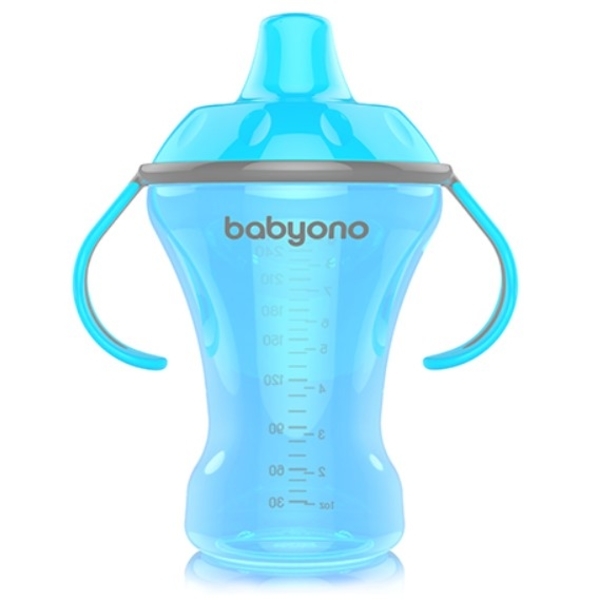 Чашка-непроливайка BabyOno Natural Nursing з твердим носиком, 260 мл, блакитний (1457) - Pampik - 2