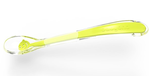 Ложка силиконовая BabyOno Baby Smile, желтый (1460) - Pampik