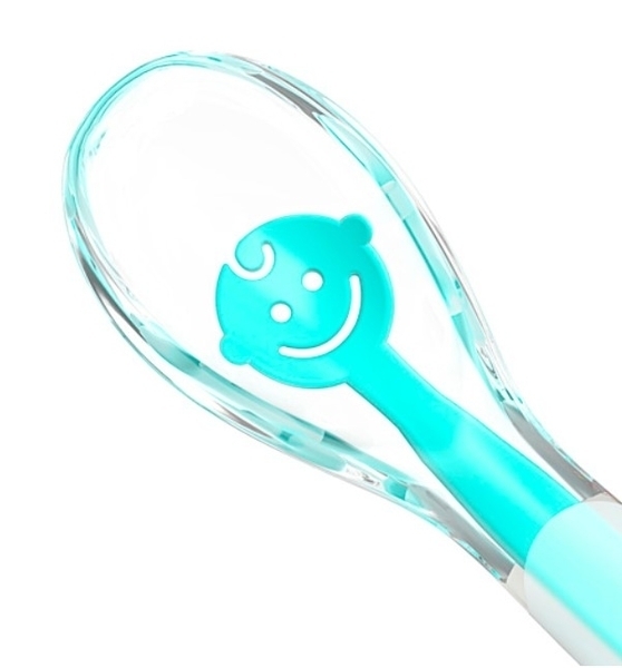 Ложка силіконова BabyOno Baby Smile, блакитний (1460) - Pampik - 2