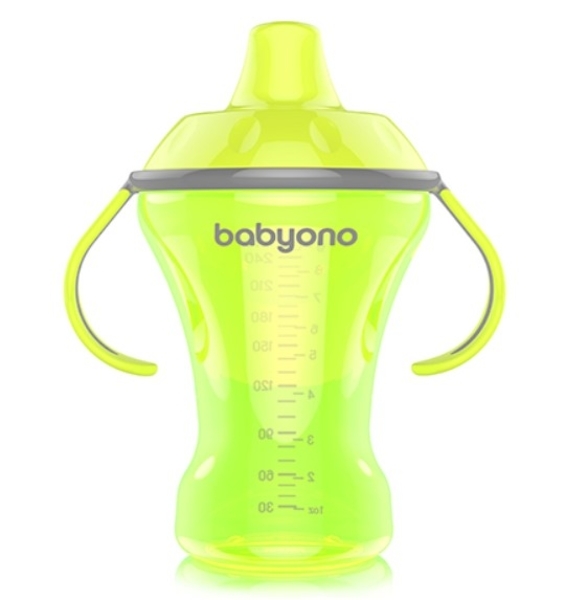 Чашка-непроливайка BabyOno Natural Nursing з твердим носиком, 260 мл, зелений (1457) - Pampik - 2