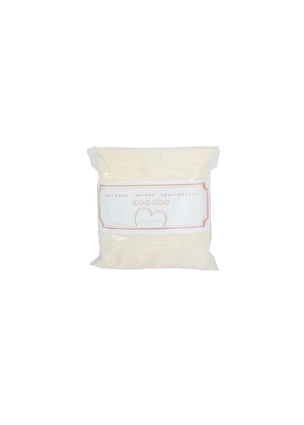 Простирадло на резинці Coo Coo Жовті кола, еко-котон, 90х60 см - Pampik