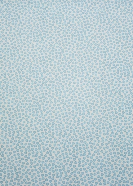 Простирадло на резинці Coo Coo Блакитні сердечка, екокотон, 120х60 см, блакитний (Соо56) - Pampik - 2