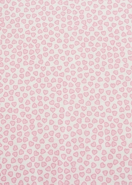 Простирадло на резинці Coo Coo Рожеві сердечка, екокотон, 90х60 см, рожевий (Соо55) - Pampik - 2