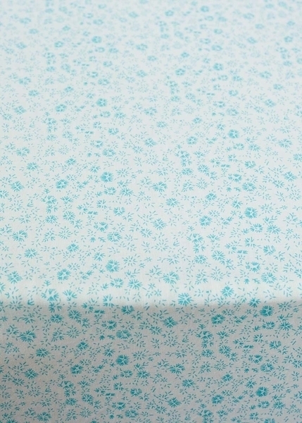 Простирадло на резинці Coo Coo Бірюзові квіти, еко-котон, 90х60 см - Pampik - 5